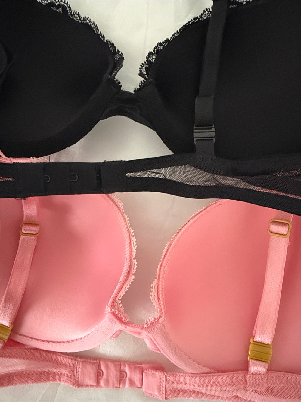 Victoria's Secret Pink & Black Lace Push-Up Bra Duo - Picture 6 of 14